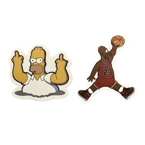 Homer Simpson & Basketball Sticker Set